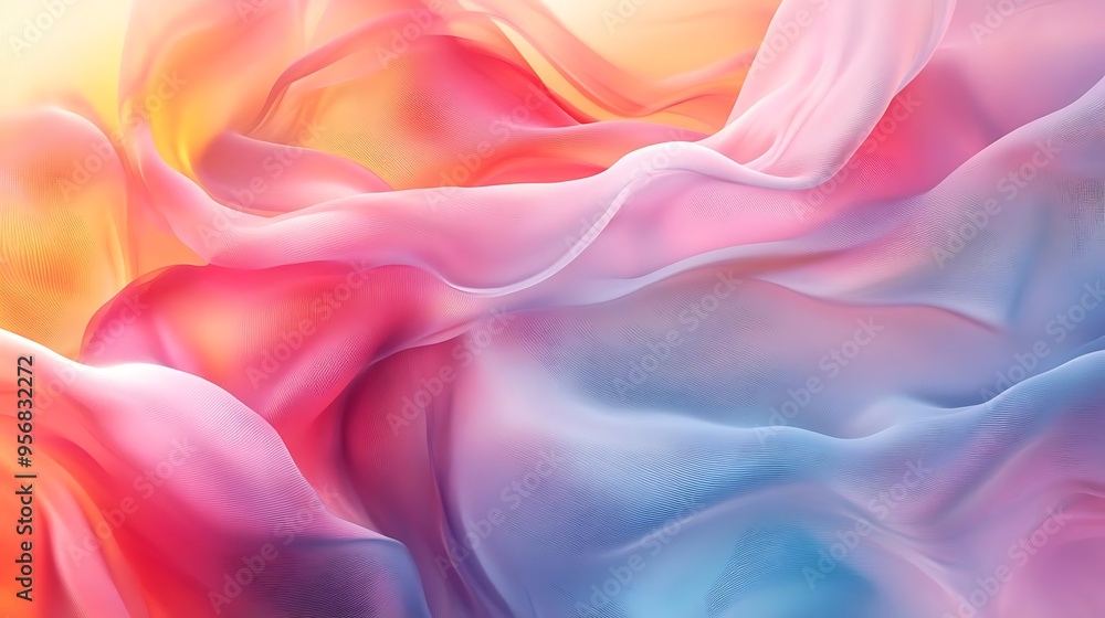 Abstract Background of Pink, Yellow, and Blue Fabric Abstract Background of Pink, Yellow, and Blue Fabric