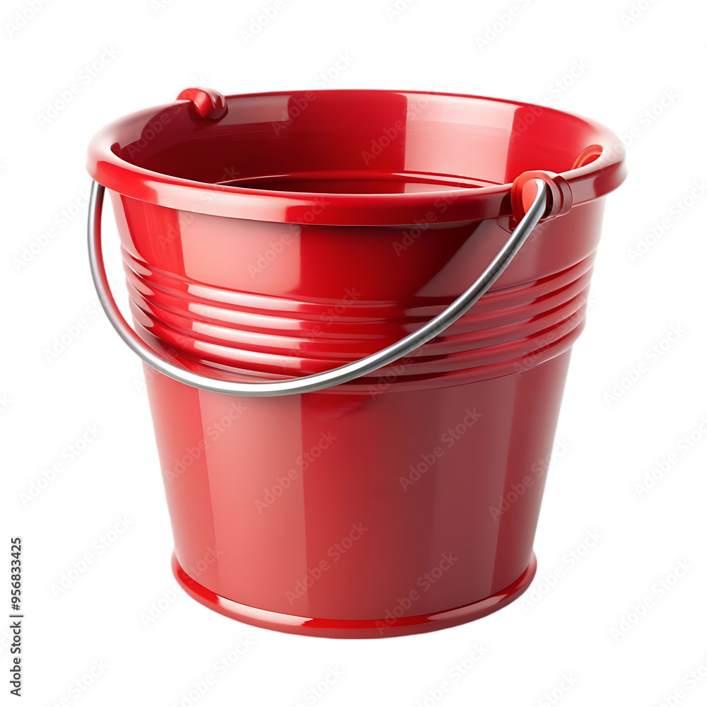 red bucket isolated on white red bucket isolated on white