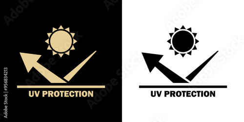 UV protection icon for product design.