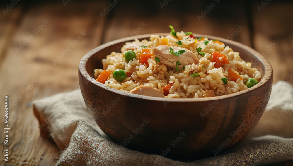 Chicken fried rice with vegetables Chicken fried rice with vegetables