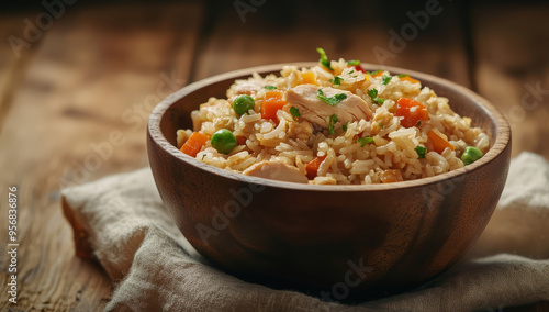 Chicken fried rice with vegetables