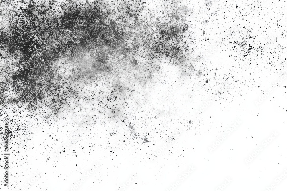 Abstract black dust on white Abstract black dust on white