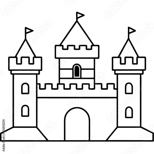 Castle surrounded by a moat