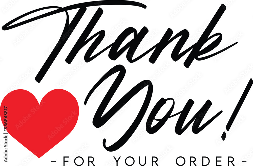 Obraz premium Thank You for Your Order. Elegant Thank You for Your Order Design with Stylish Graphics. Sophisticated Thank You for Your Purchase Image with Modern Elements. Chic Thank You for Your Order Graphic 