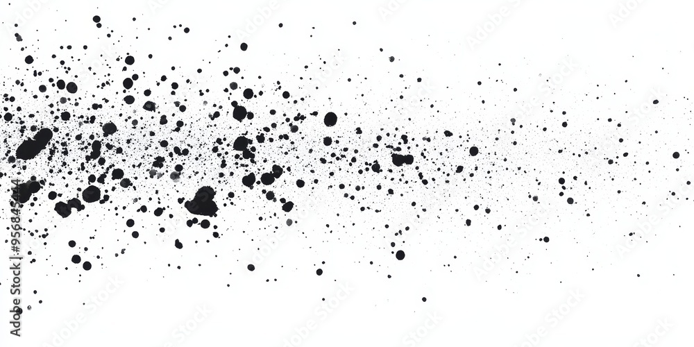 Black spots spread across a white background creating a grunge effect with artistic flair Black spots spread across a white background creating a grunge effect with artistic flair
