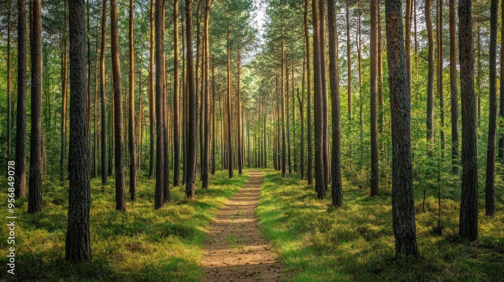 Pathway through the Pine Forest Pathway through the Pine Forest
