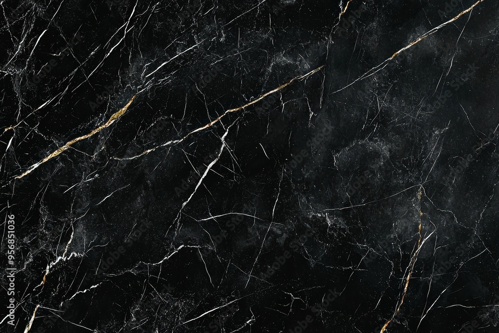Black marble with gold veins Black marble with gold veins