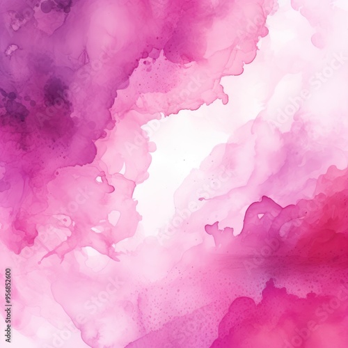 Magenta watercolor background texture soft abstract illustration blank empty with copy space for product design or text copyspace mock-up template 