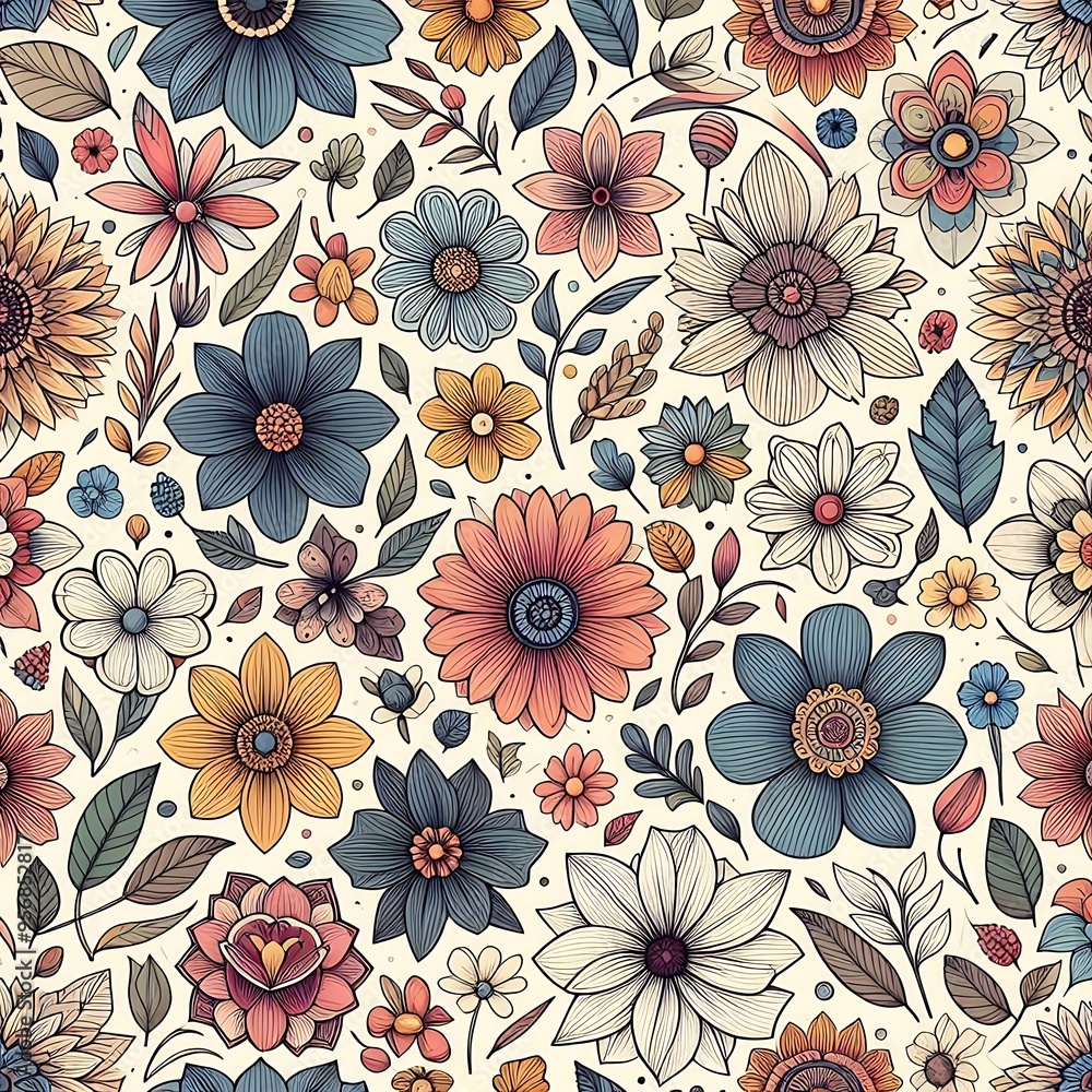 Seamless Pattern of flowers Texture for wrapper print background design poster clothing industry for garments Seamless Pattern of flowers Texture for wrapper print background design poster clothing industry for garments