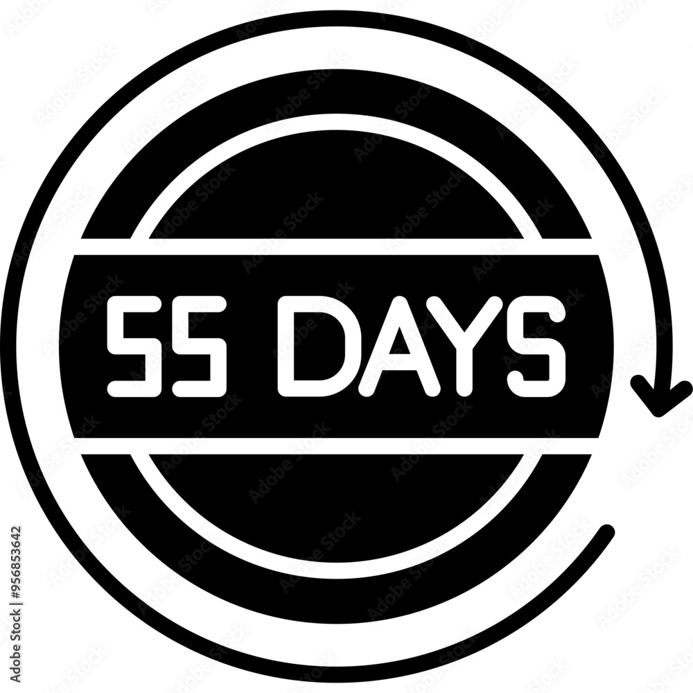 55 Days Return Icon