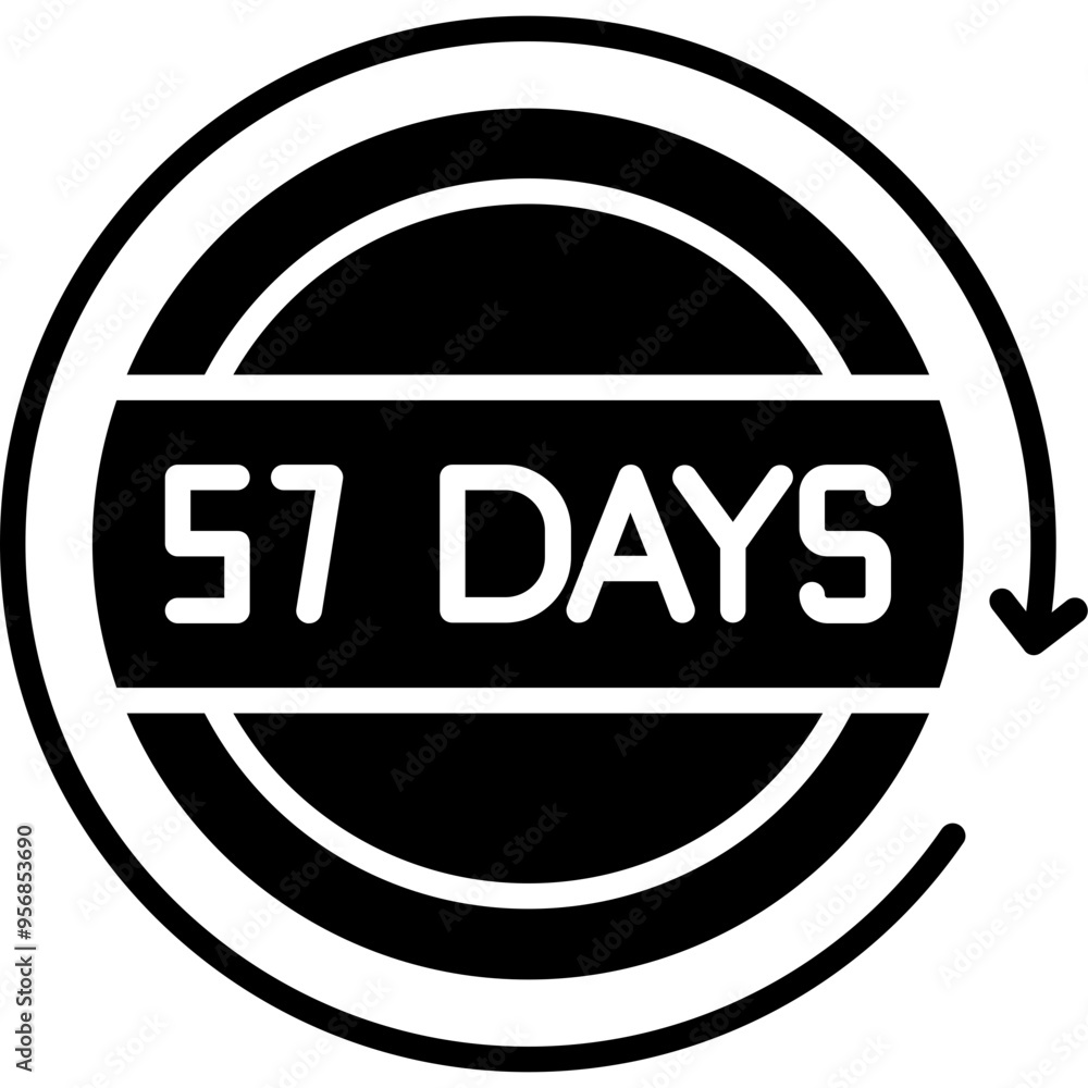 57 Days Return Icon