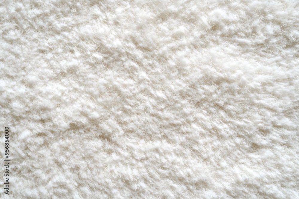 Close-up Texture of White Fluffy Fur Fabric Close-up Texture of White Fluffy Fur Fabric