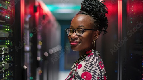 tech trailblazer black female cto in data center diversity in technology photography photo