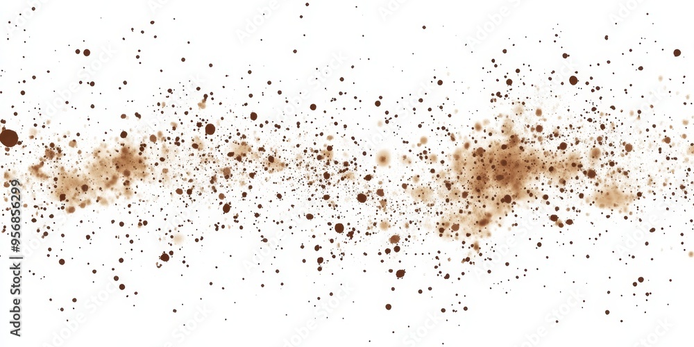 Brown small spots creating an abstract pattern on a white isolated background Brown small spots creating an abstract pattern on a white isolated background