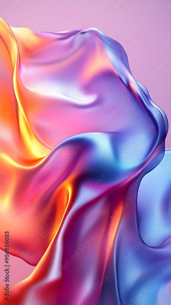 Abstract 3D Render of Colorful Fluid Swirls in Motion Abstract 3D Render of Colorful Fluid Swirls in Motion