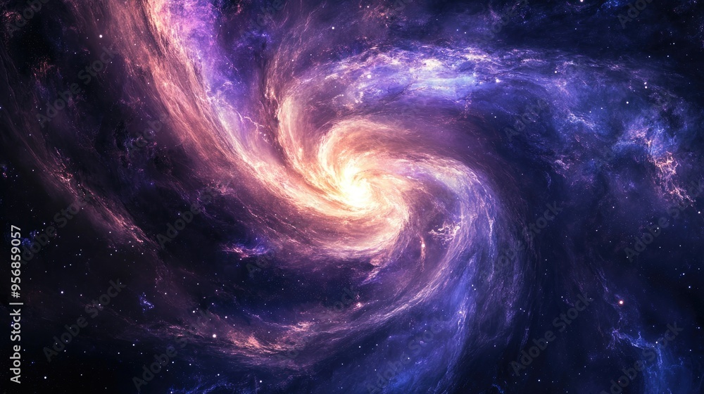 Spiral galaxy in space depicted in 3D cartoon style Spiral galaxy in space depicted in 3D cartoon style