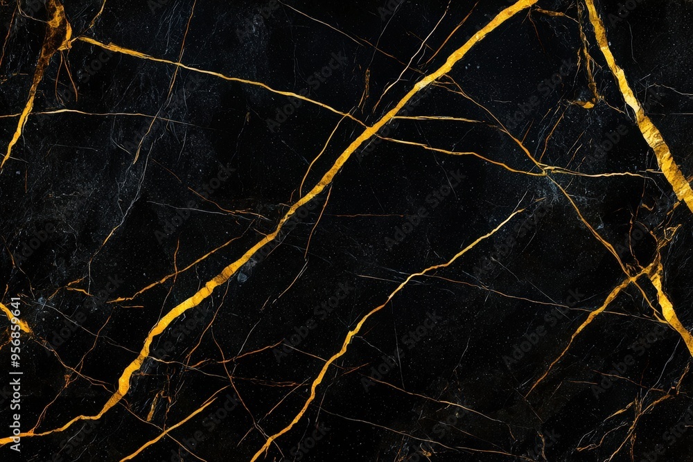 Black marble with gold veins Black marble with gold veins