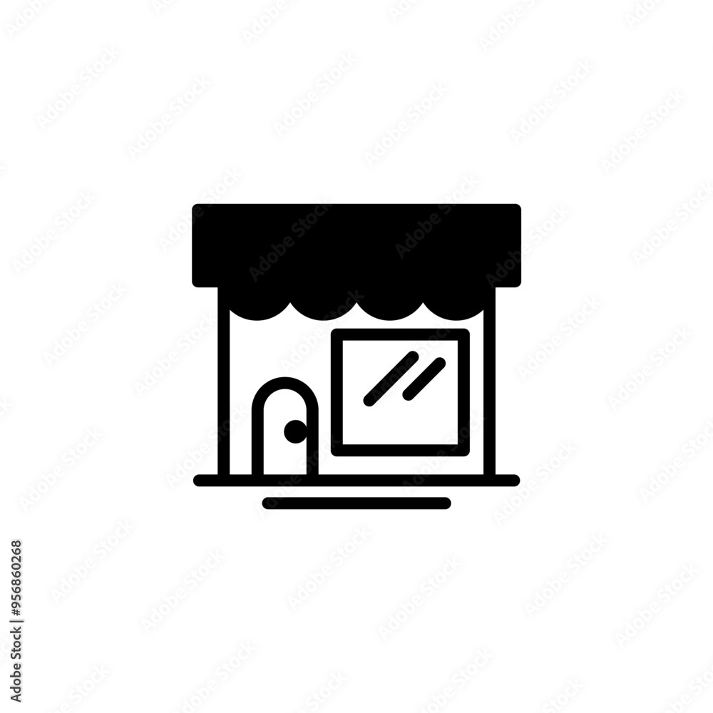 Icon Building Store or mall symbols editable file Icon Building Store or mall symbols editable file