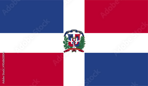 Illustration of Dominican Republic flag