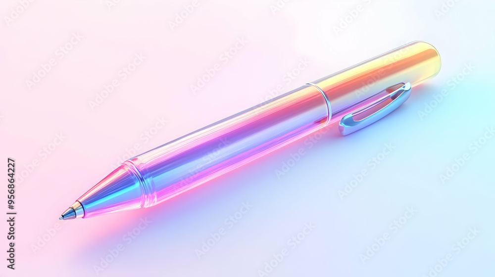 Holographic Pen with Floating Notepad concept as A holographic pen with a floating glowing notepad symbolizing virtual note taking in online education with ample copy space on a white background for a Holographic Pen with Floating Notepad concept as A holographic pen with a floating glowing notepad symbolizing virtual note taking in online education with ample copy space on a white background for a