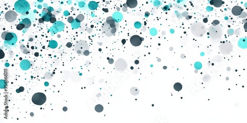 Gray and turquoise small spots scattered on a white background creating a vibrant texture effect