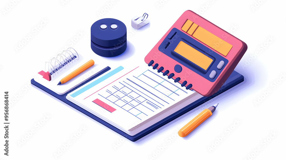 Isolated Online Exam Tools Vector concept as A vector image of isolated online exam tools including a calculator and checklist on a white background. The design is clean and modern perfect for educati Isolated Online Exam Tools Vector concept as A vector image of isolated online exam tools including a calculator and checklist on a white background. The design is clean and modern perfect for educati
