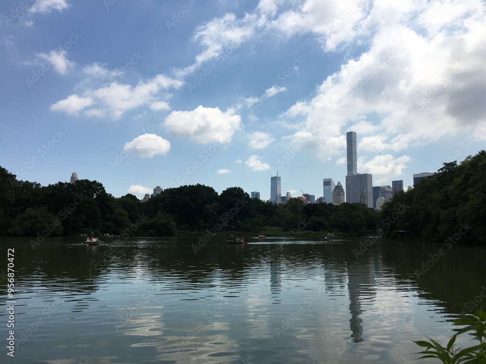 Fototapeta premium skyline in the park