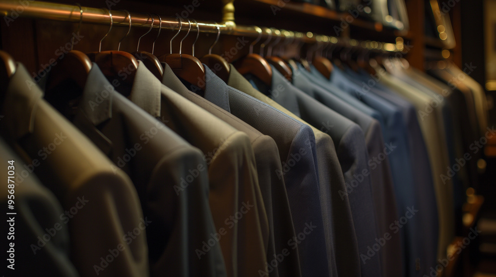Obraz premium ハンガーにかかったビジネススーツ_business suit on hanger