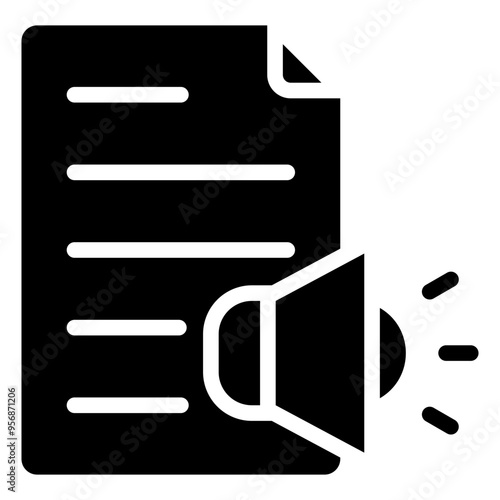 Transcript Glyph Icon