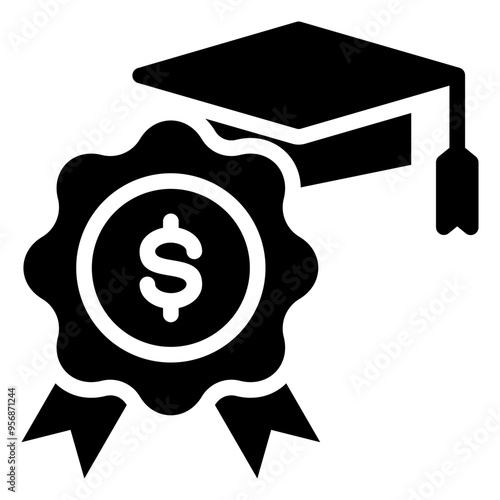 Scholarship Glyph Icon