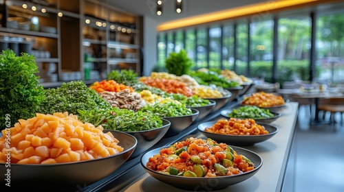 Delicious Salad Bar with Fresh Ingredients