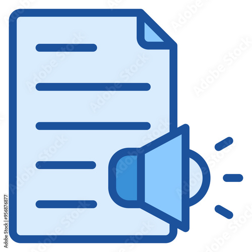 Transcript Blue Icon