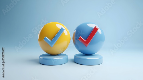 Free Download Online Poll Icon concept as A poll icon with checkmarks symbolizing decision making in virtual meetings isolated on a white background for a minimalistic look. in  Photo Stock  Concept  - GFXLoad