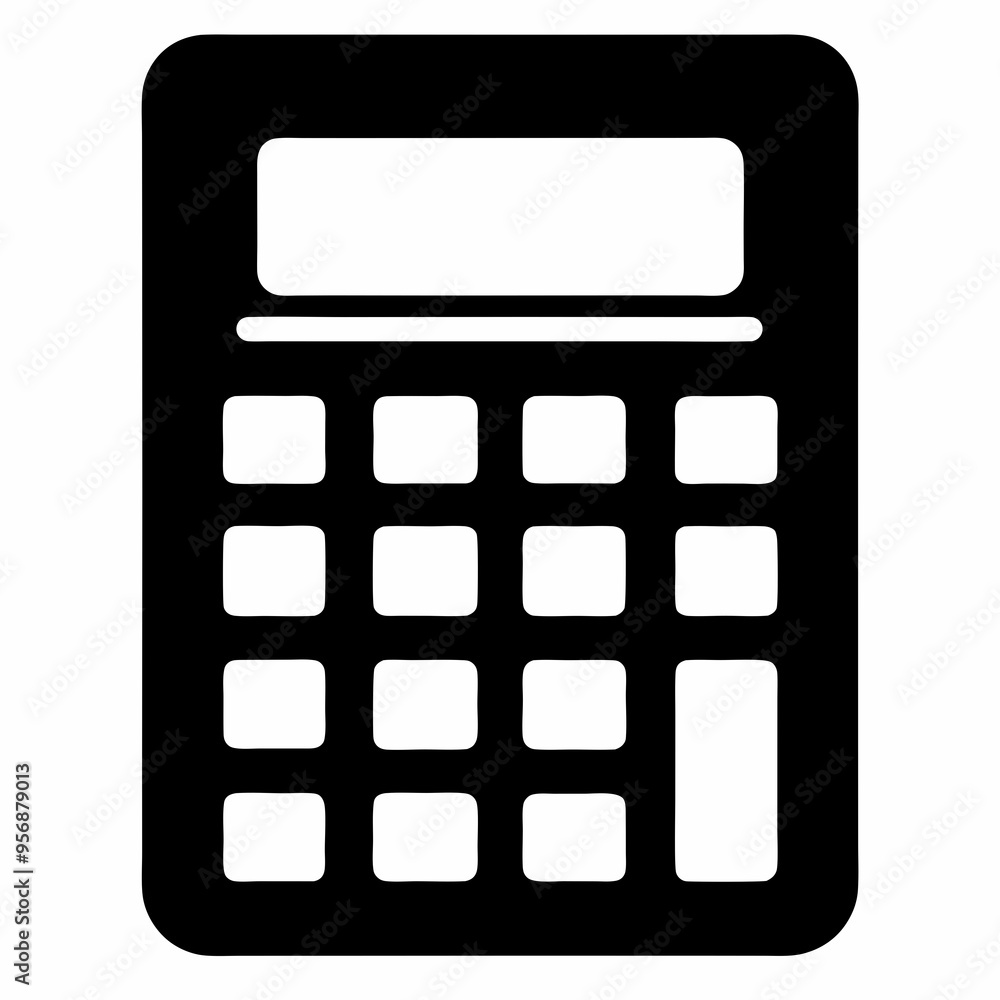 Calculator Black silhouette Calculator Black silhouette