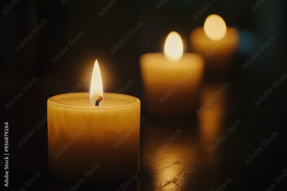 Candles burning in the dark Candles burning in the dark
