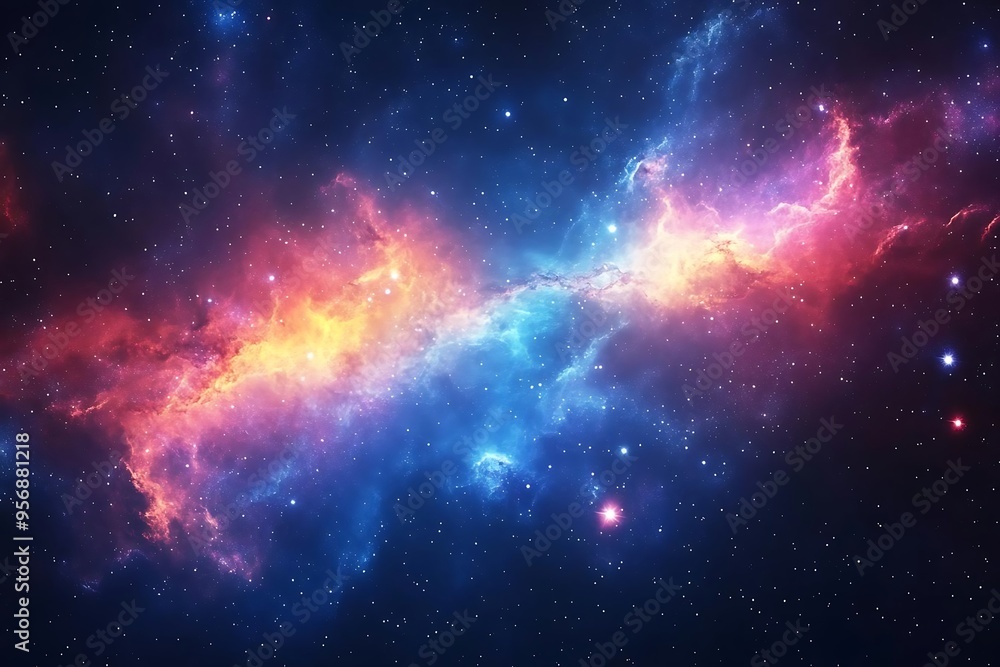 Cosmic Nebula Background - Vivid Colors and Stellar Dust Cosmic Nebula Background - Vivid Colors and Stellar Dust