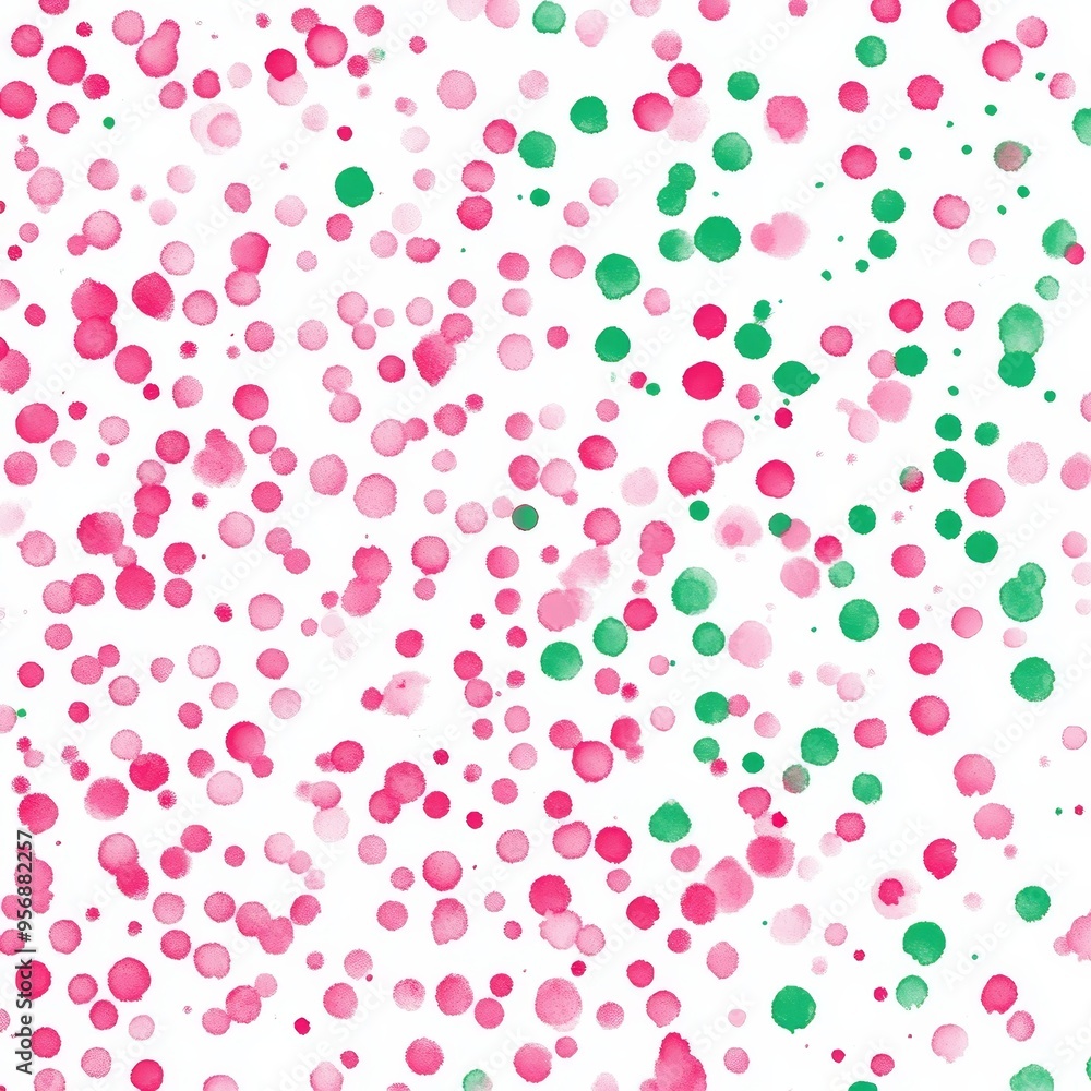 Colorful pink and green small spots on a white background create a vibrant pattern Colorful pink and green small spots on a white background create a vibrant pattern