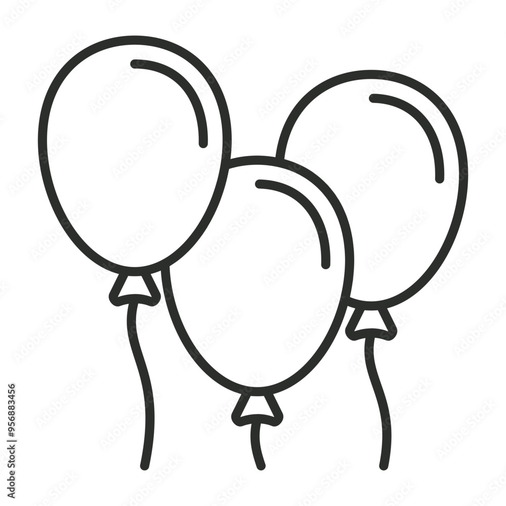 Balloon outline icon, editable vector illustration and transparent graphic element. Isolated on white background Balloon outline icon, editable vector illustration and transparent graphic element. Isolated on white background