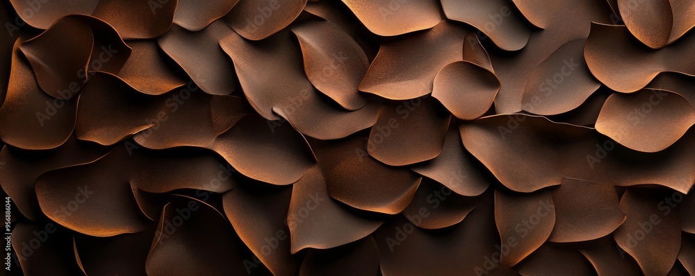 Obraz premium Stunning abstract design featuring layered brown shapes, perfect for backgrounds or artistic projects.