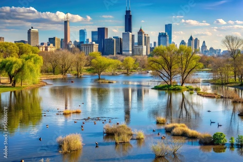 chicago floodwaters wildlife refuge habitat destruction biodiversity photo