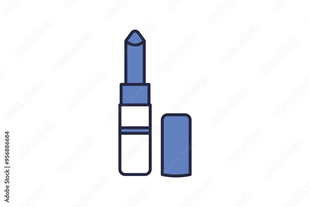 Lipstick icon. icon related to fashion. suitable for web site, app, user interfaces. flat line icon style Lipstick icon. icon related to fashion. suitable for web site, app, user interfaces. flat line icon style