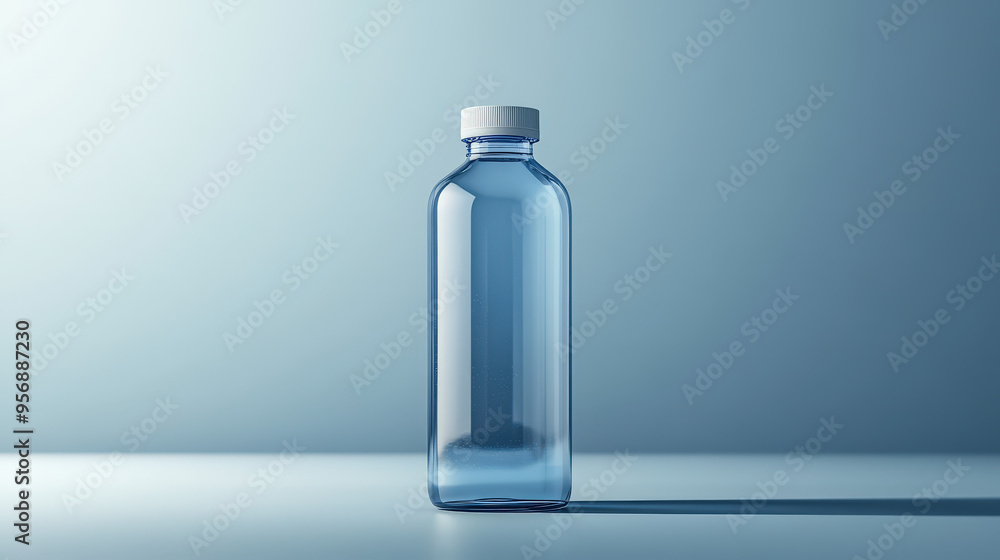 Realistic 3D plastic bottle with a glossy surface and detailed label, Product Packaging Design, premium and eye-catching Realistic 3D plastic bottle with a glossy surface and detailed label, Product Packaging Design, premium and eye-catching