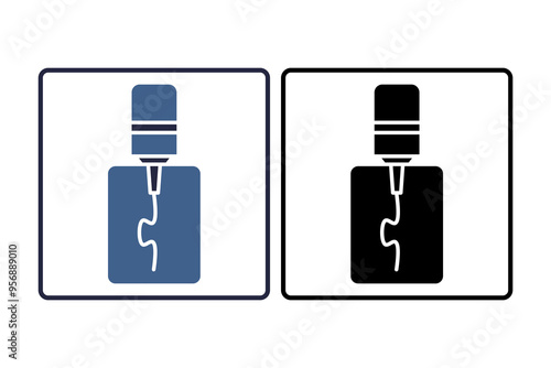 Perfume bottle icon. icon related to fashion. suitable for web site, app, user interfaces. solid icon style