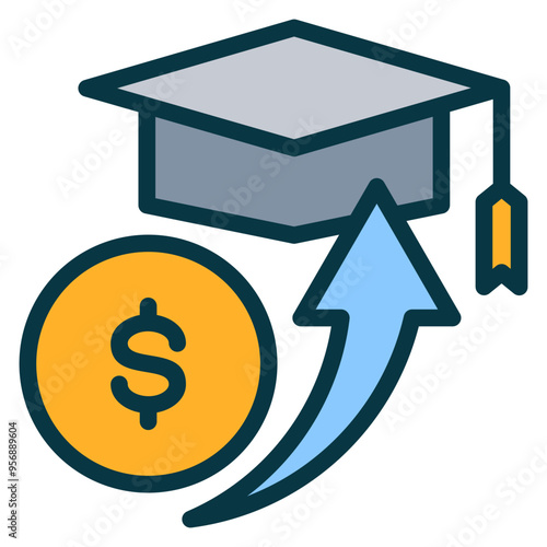 Tuition Outline Color Icon