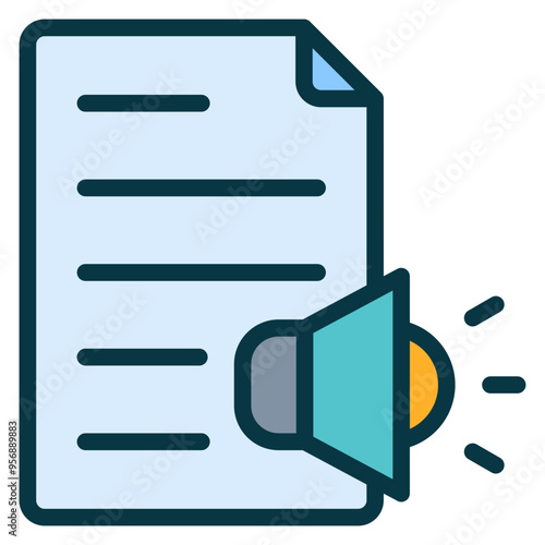 Transcript Outline Color Icon