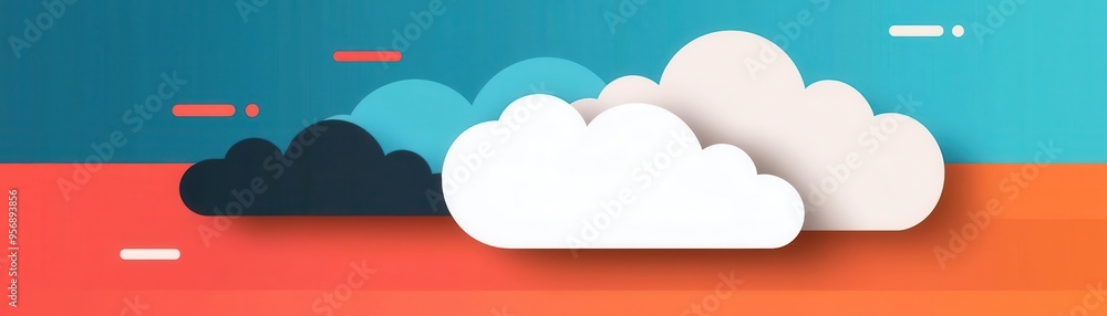 Cloud-powered content delivery networks, global reach, flat design illustration Cloud-powered content delivery networks, global reach, flat design illustration