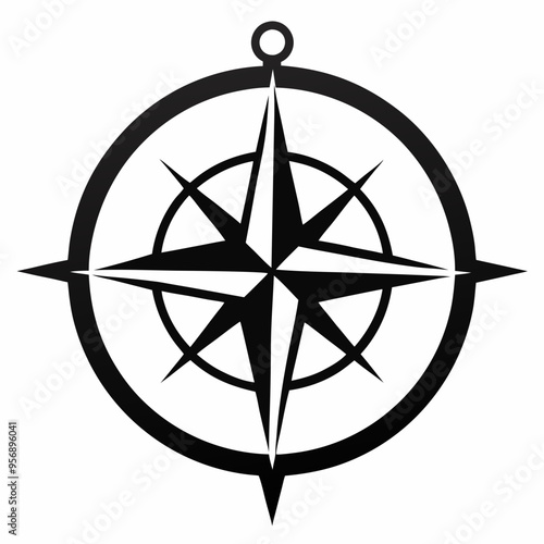 Compasses Black silhouette