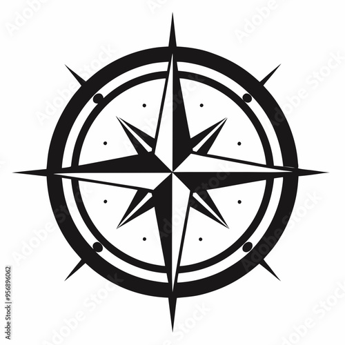 Compasses Black silhouette