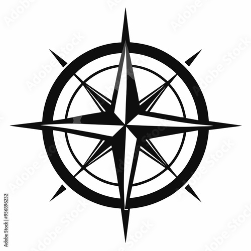 Compasses Black silhouette