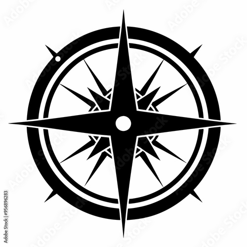Compasses Black silhouette
